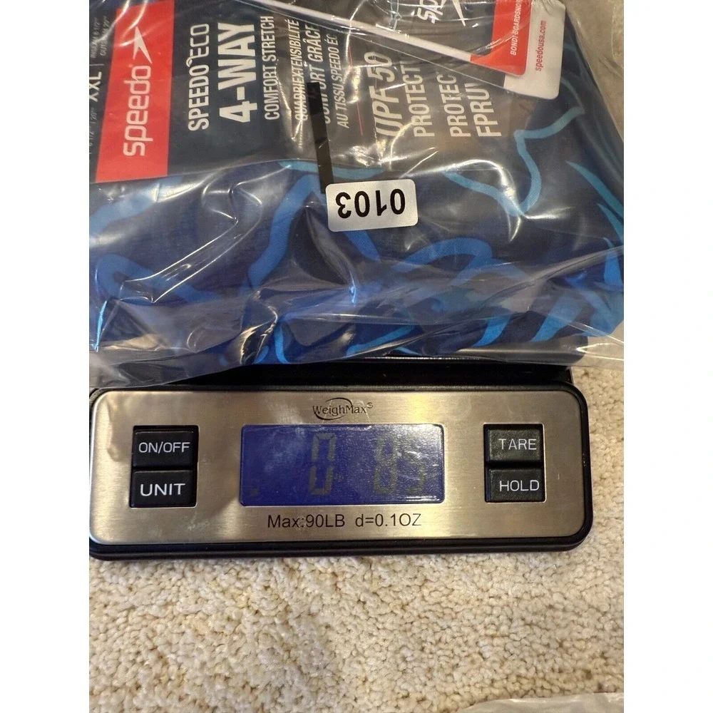 Speedo Bondi Eco 4-Way Stretch & UPF 50+‎ Men's Bathing Suit XXL Dark Blue
